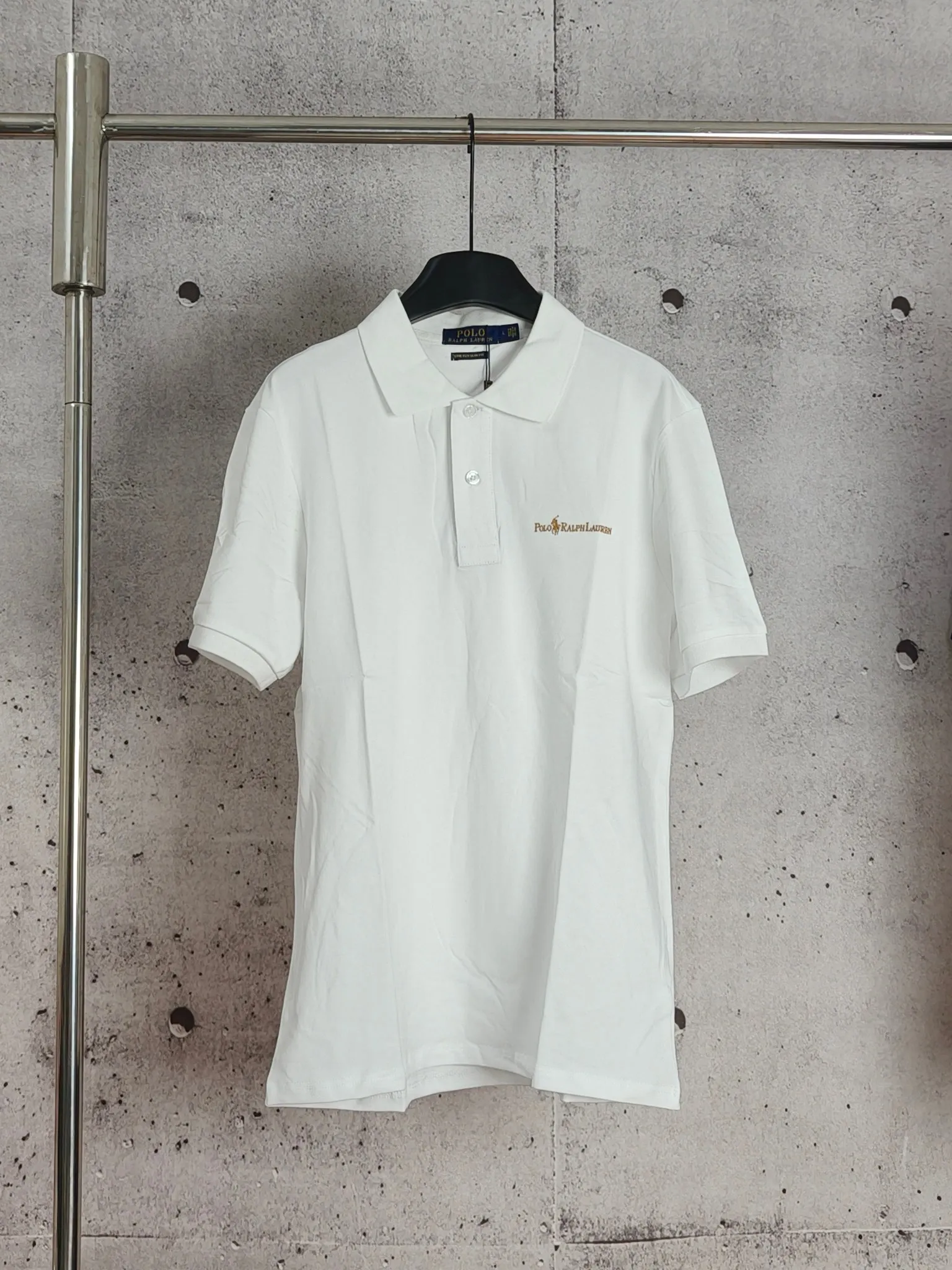P190 Real shot quality high version of Ralph Lauren RL pony classic embroidered polo shirt short-sleeved high-end quality complete with three labels, comfortable and breathable, classic and simple, exquisite and fashionable, details showing high-end quality Color: black white navy blue Size: M-XXL